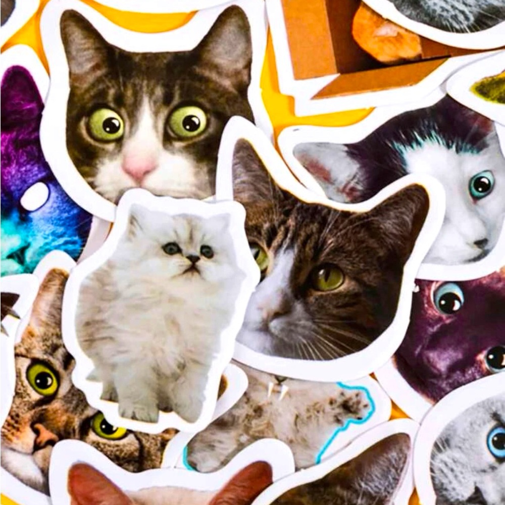 Cute Cat Stickers, Qty. 46, New